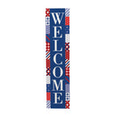 American Classic Stars & Stripes Porch Leaner, "Welcome", 46"H