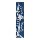 Coastal Porch Leaner Welcome Marlin 46" H