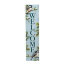 Holly Homestead Chickadee Bird Porch Leaner, "Welcome", 46"H