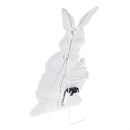 Hop Into Spring Porch Leaner, Metal Garden Bunny, LED