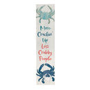Coastal Porch Leaner Welcome Crabby 46" H