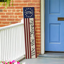 Red White & Bloom Porch Leaner, We The People, 46"H