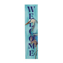 Seaside Retreat Porch Leaner, Welcome Heron, 46"H