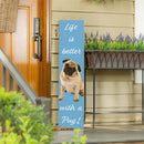 Pet Central Dog Porch Leaner, Pug, 46"H