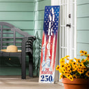 Red White & Bloom Porch Leaner, America The Beautiful, 46"H