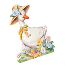 Hillside Pasture Porch Leaner, Metal Floral Goose, LED