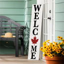 Canada Strong Maple Leaf Porch Leaner, "Welcome", 46" H
