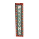 Southwest Pueblo Porch Leaner, Aztec "Welcome", 46"H
