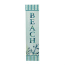 Blue Coastal Garden Decor, Porch Leaner, "BEACH", 10.75" L x 46" H