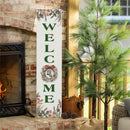Winter Grove Wreath And Bell Porch Leaner, "Welcome", 46"H