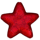 Heartfelt Cheer Plate Glass Star Shape, Red, 8"