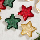 Heartfelt Cheer Plate Glass Star Shape, Red, 8"