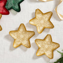 Heartfelt Cheer Plate Glass Star Shape, Gold, 8"