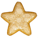 Heartfelt Cheer Plate Glass Star Shape, Gold, 8"