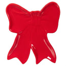 Heartfelt Cheer Plate Ceramic Bow Shaped Server, Asst of 2, 12.5"