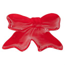 Heartfelt Cheer Plate Ceramic Bow Shaped Server, Asst of 2, 12.5"