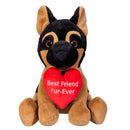 Valentine's Day Plush Toy, Sentiment Heart Dogs, 10", Asst of 4