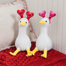 Valentine's Day Plush, Goose with Headband, 10", Asst of 2