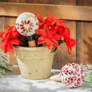 Feels Like The Holidays Plant Support, Watering Globe, Mosaic , Asst of 2, CDU