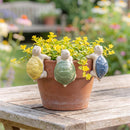 Cottage Garden Ceramic Turtle Pot Hugger, 3 Asst