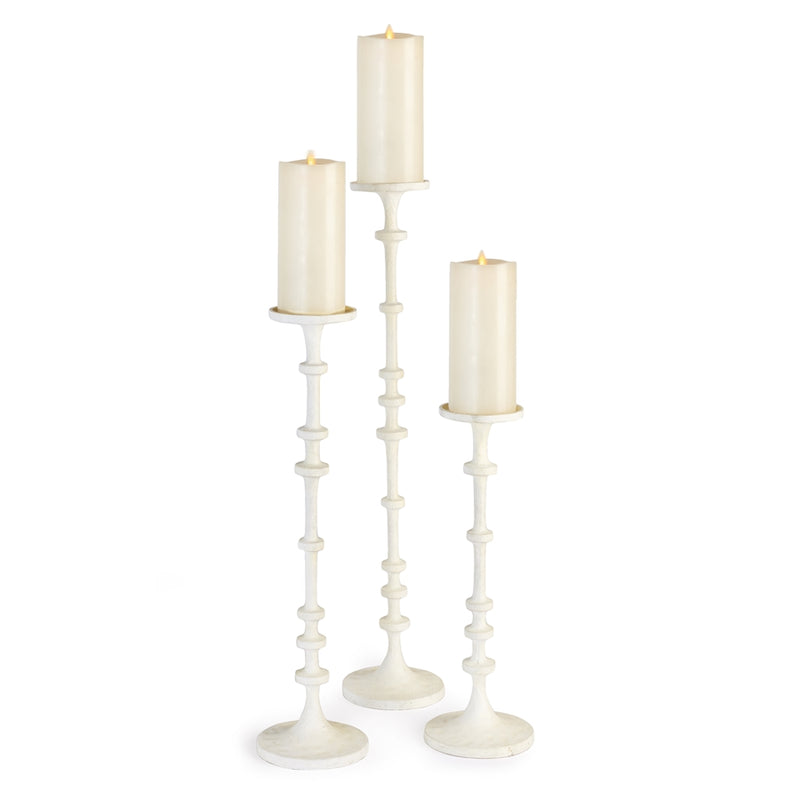 Napa Home Garden, ABACUS CANDLE STANDS ,SET OF 3 WH,rb236wh