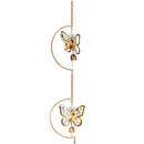 Cottage Garden Rain Chain, Metal UV printed Butterfly Rain Chain, 72"H, 2 Asst