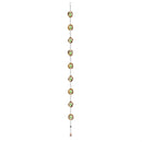 VivaStyle Rain Chain, 96", Metal, Spiral with Hanging Gem