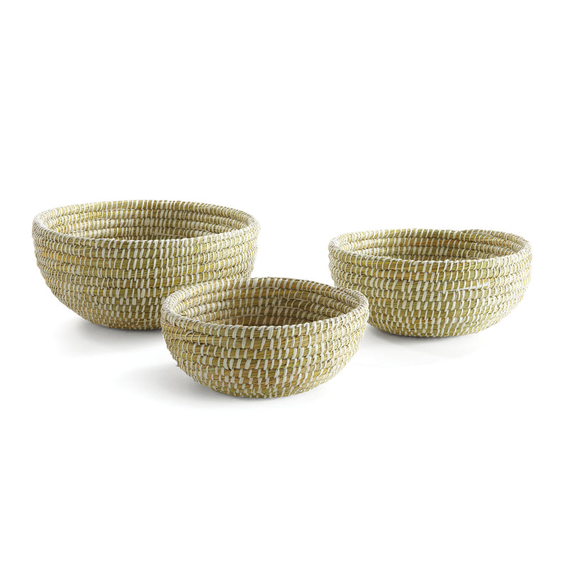 NAPA Home & Garden, RIVERGRASS LOW BASKETS, SET OF 3,RG2000W