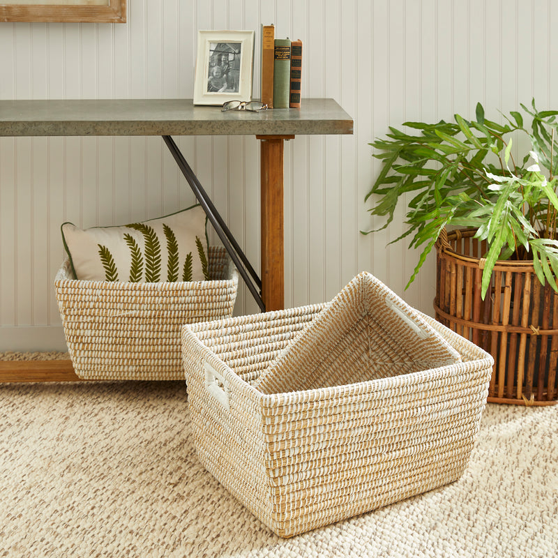 NAPA Home & Garden, RIVERGRASS RECTANGULAR BASKETS, SET OF 3,RG2010