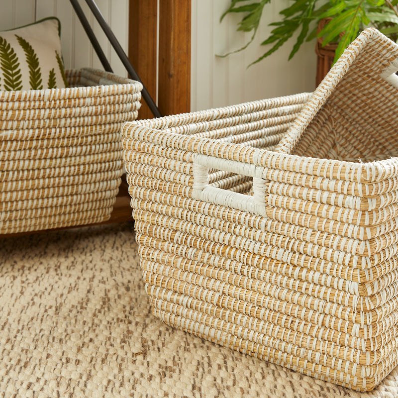 NAPA Home & Garden, RIVERGRASS RECTANGULAR BASKETS, SET OF 3,RG2010