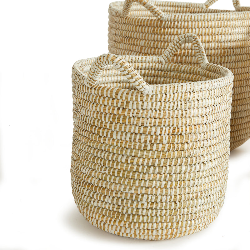 NAPA Home & Garden, RIVERGRASS ROUND BASKETS WITH HANDLES, SET OF 3,RG400