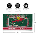 Minnesota Wild Patriotic PVC Mat, 28"x16"