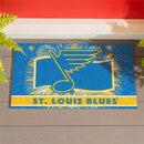 St Louis Blues Patriotic PVC Mat, 28"x16"