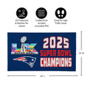 New England Patriots, Super Bowl 60, Champions, Turf Mat, Color, 28"x 16"