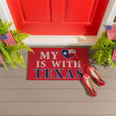 Hearts in Action for Texas PVC Trapper Mat "My Heart is With Texas"