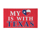 Hearts in Action for Texas PVC Trapper Mat "My Heart is With Texas"