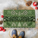 Shades of Emerald Scandi PVC Trapper Mat, 28"x16"