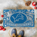 Detroit Lions Holiday PVC Mat, 28"x16"