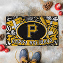 Pittsburgh Pirates Holiday PVC Mat, 28"x16"