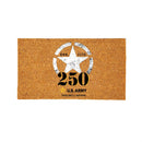 Coir Mat with Color Logo, 16" x 28", US Army, 250th Anniversary