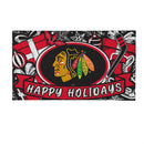 Chicago Blackhawks Holiday PVC Mat, 28"x16"