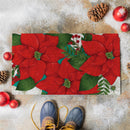 Holiday Poinsettia PVC Trapper Mat, 28"x16"