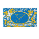 St Louis Blues Holiday PVC Mat, 28"x16"