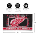 Detroit Red Wings Patriotic PVC Mat, 28"x16"
