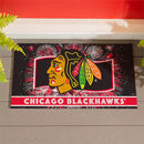Chicago Blackhawks Patriotic PVC Mat, 28"x16"