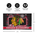 Chicago Blackhawks Patriotic PVC Mat, 28"x16"