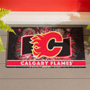 Calgary Flames Patriotic PVC Mat, 28"x16"