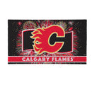 Calgary Flames Patriotic PVC Mat, 28"x16"
