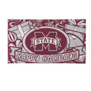 Mississippi State University Holiday PVC Mat, 28"x16"