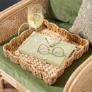 VivaStyle Serving Tray, Woven Water Hyacinth, Nested Set of 2